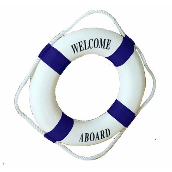 Lifebuoy Wall Hanging Decor - Welcome Aboard Mediterranean Style Home💙
